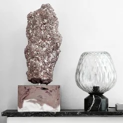 Blown SW6 bordlampe, sølv/sort