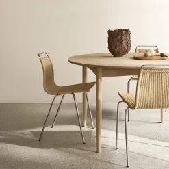 BM0121 spisebord, sæbebehandlet eg