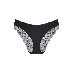 Body Make-Up Illusion Lace Highleg Tai Briefs, black