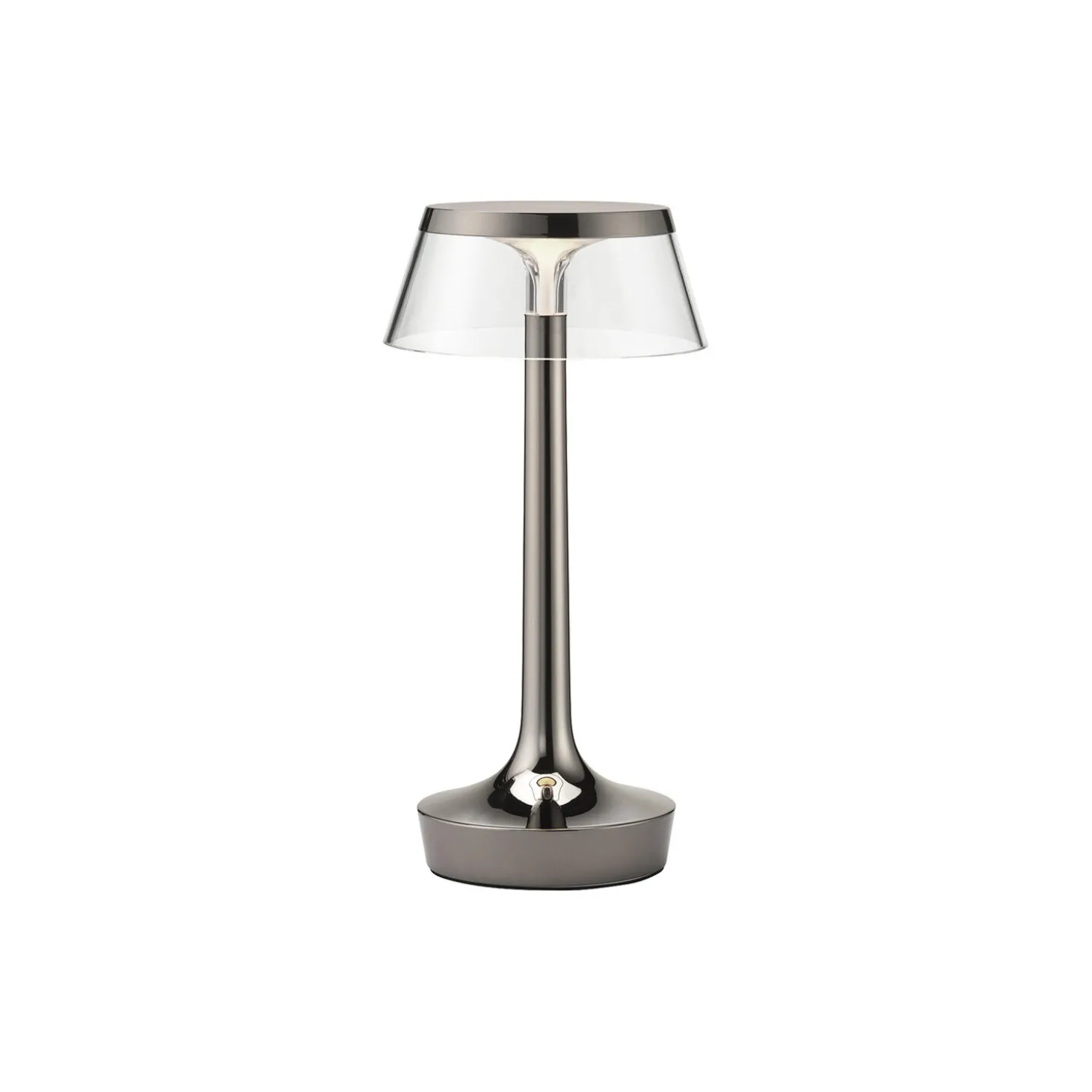 Bon Jour Unplugged Table Lamp, black chrome
