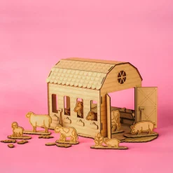 Bondegården trælegetøj | Livet i stalden