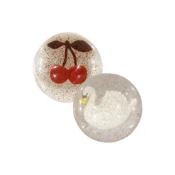 Bouncing Ball Set, cherry/swan