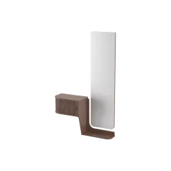 BPS127 Hallway Mirror & Wall Unit, oiled walnut