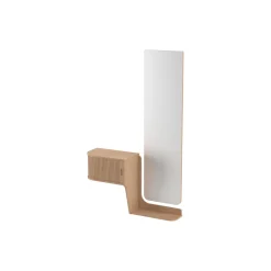 BPS127 Hallway Mirror & Wall Unit , oiled oak