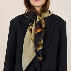 BRACKETStørklæde, black/sand