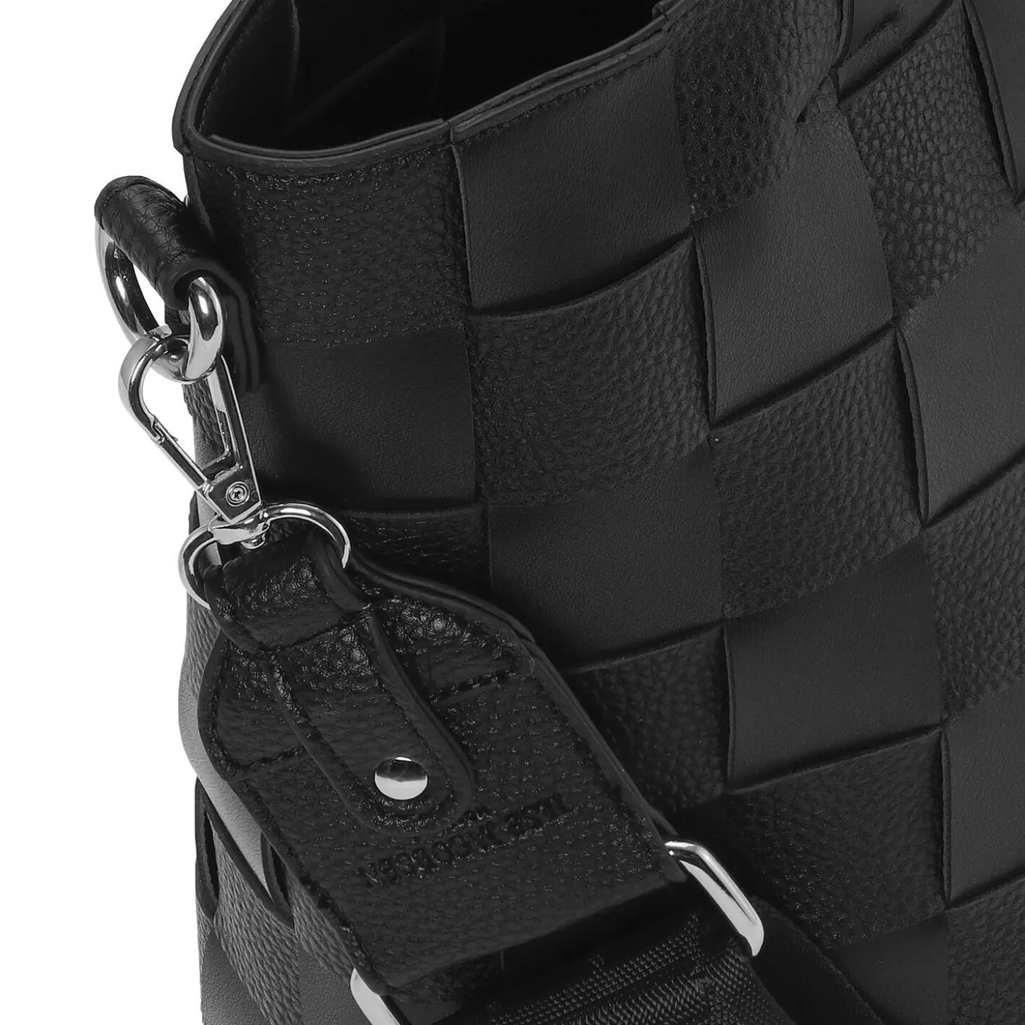 Braided Cross-Body Shopper, black