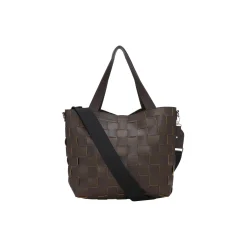 Braided Cross-Body Shopper, chocolate brown
