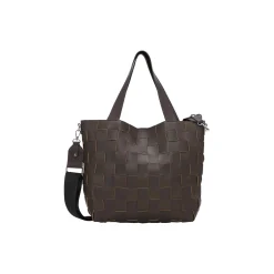 Braided Cross-Body Shopper, chocolate brown