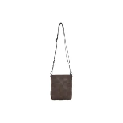 Braided Squared Cross-Body, chocolate brown