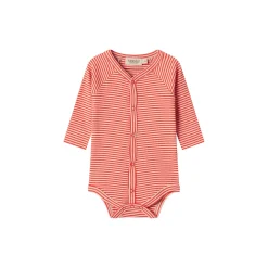 Bruno LS Bodysuit, red stripe