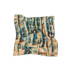 BRUSHtørklæde, sand/petrol