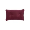 Buttoned Pillow, burgundy