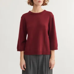 Cady 3/4 Sleeve, bordeaux truffle