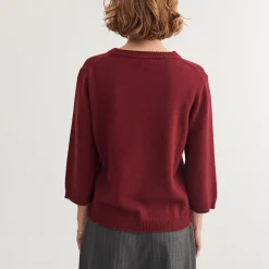 Cady 3/4 Sleeve, bordeaux truffle