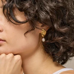 Caia Large Earring, pearls