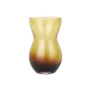 Calabas duo vase, burgundy/amber