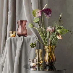 Calabas vase, burgundy