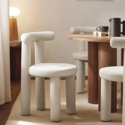 Calan stol, fjøjl cremehvid