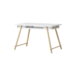 Camp junior skrivebord justerbart, hvid/eg