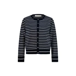 Cardigan, dark blue striped
