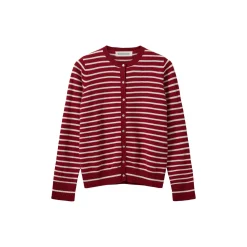 Cardigan, red striped