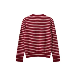 Cardigan, red striped