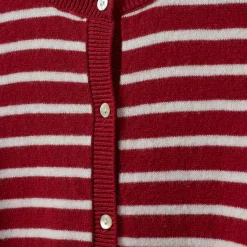 Cardigan, red striped