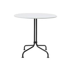 Carmel Bistro Outdoor Dining Table, matt clam white