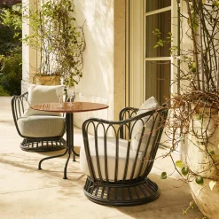 Carmel Bistro Outdoor Lounge Table, matt rock red