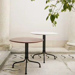 Carmel Bistro Outdoor Lounge Table, matt clam white