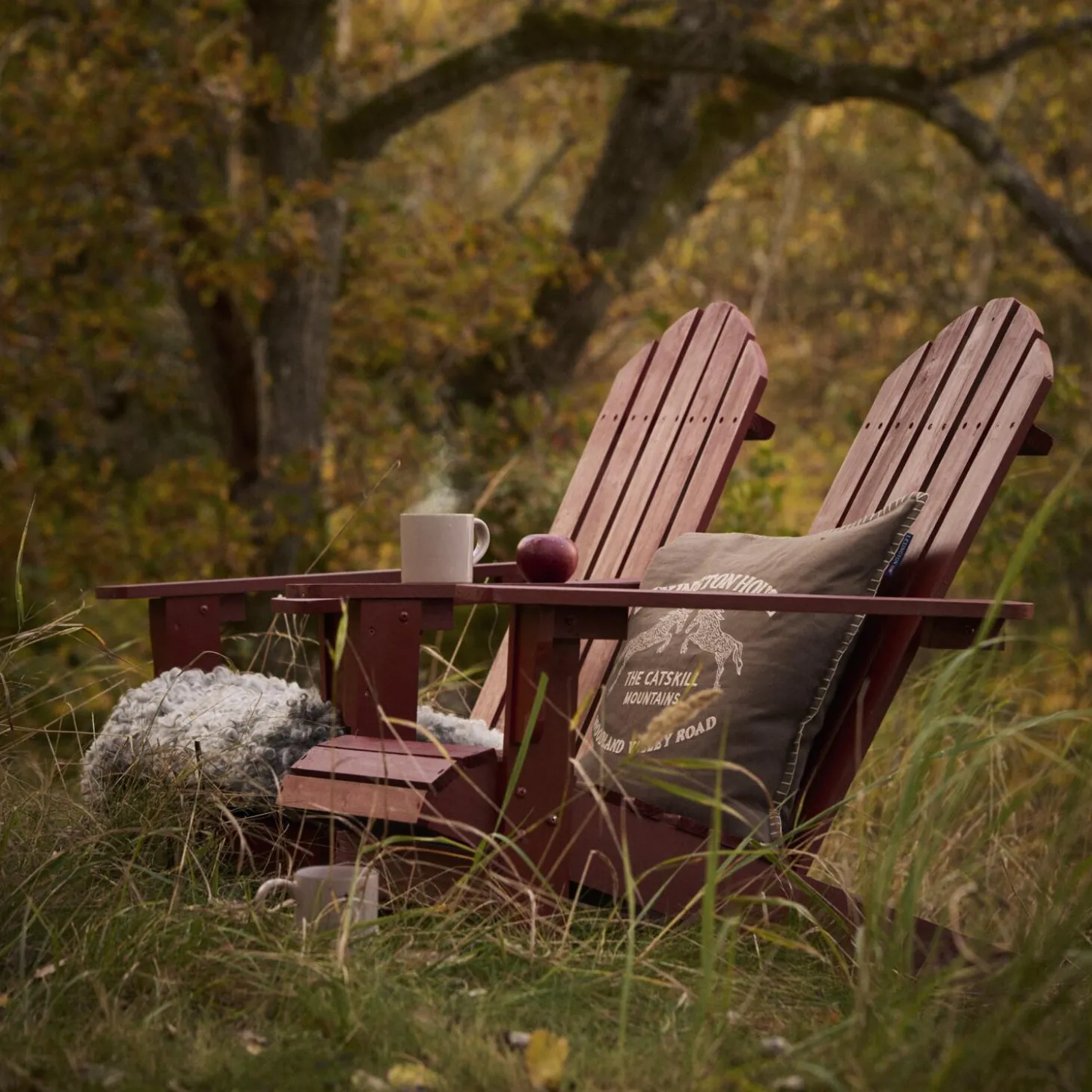 Catskills Logo Pillow Cover, stone/lt beige