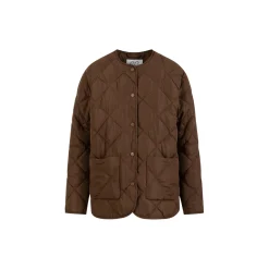 CC Heart ASTA quilted loose jacket, chocolate brown