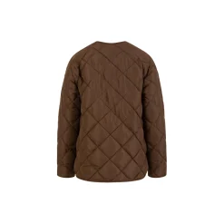 CC Heart ASTA quilted loose jacket, chocolate brown
