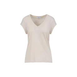 CC Heart Basic V-neck T-shirt, creme
