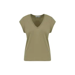 CC Heart Basic V-neck T-shirt, dusty olive