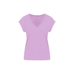 CC Heart Basic V-neck T-shirt, lavender