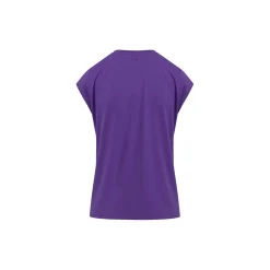 CC Heart Basic V-neck T-shirt, warm purple