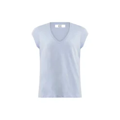 CC Heart Basic V-neck T-shirt, powder blue