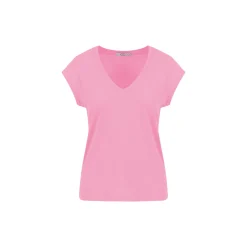 CC Heart Basic V-neck T-shirt, baby pink