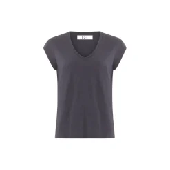 CC Heart Basic V-neck T-shirt, night sky blue