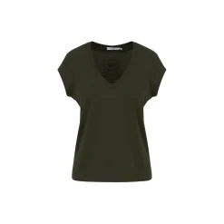 CC Heart Basic V-neck T-shirt, hunter green