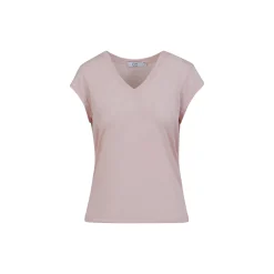 CC Heart Basic V-neck T-shirt, daisy pink
