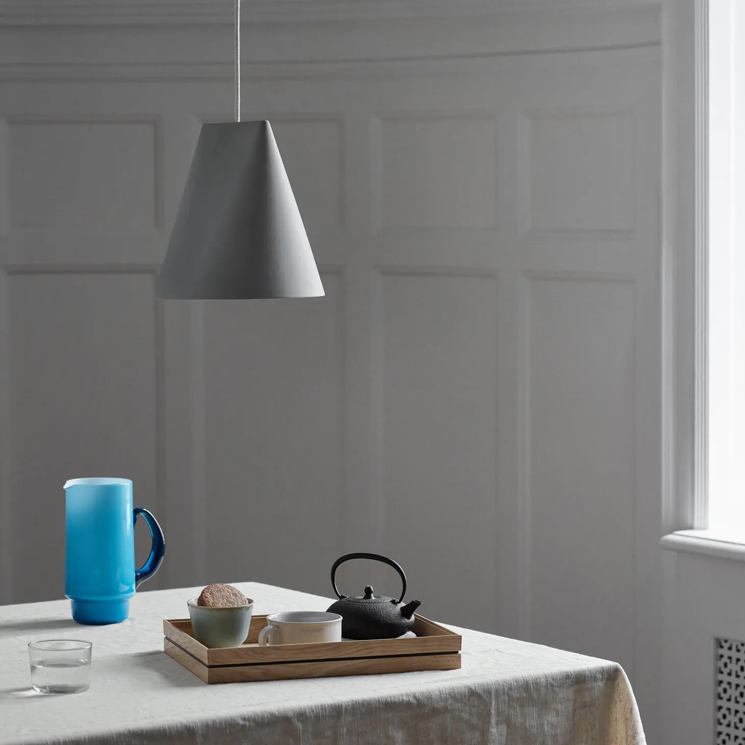 Ceramic Pendant, light grey