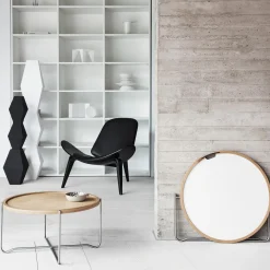 CH417 Bakkebordet, olieret eg/sort/hvid