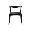 CH20 Elbow spisebordsstol, sortlakeret eg/sort