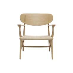 CH22 loungestol, hvidolieret eg/natur