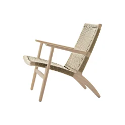 CH25 loungestol, hvidolieret eg/natur