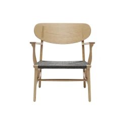 CH22 loungestol, hvidolieret eg/sort