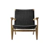 CH25 loungestol, olieret eg/sort