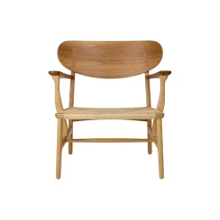 CH22 loungestol, olieret teak/eg/natur